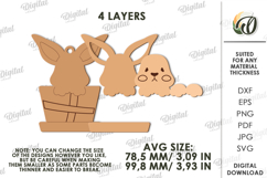 Christmas Ornament Laser Cut. Bunny SVG Product Image 2