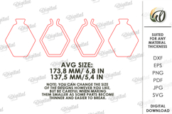 3D Decorative Vase Laser Cut. Flower Holder SVG Product Image 2