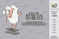 Funny Animal Stand Laser Cut. Stand Decor. Lamb SVG Product Image 2