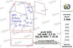 3D Happy Birthday Countdown Laser Cut. Children&#039;s SVG Product Image 2