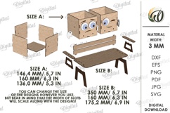 3D Funny Planter Laser Cut. Flower Box. Plant Holder SVG Product Image 2