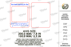 Mother's Day Kids Drawing Plaque Laser Cut. Mom Card SVG Product Image 2