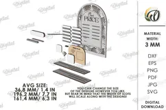 Business Sign Laser Cut. Standing Decor. Price List Sign SVG Product Image 2