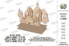 Christmas Village Light Stand Laser Cut. Christmas SVG Product Image 2