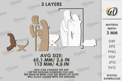 Nativity Light Stand Laser Cut. Nativity Lightbox SVG Product Image 3