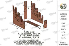City Organizer Laser Cut. Desk Organizer. Pencil Holder SVG Product Image 2
