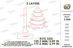 Personalized Family Christmas Tree Laser Cut. Christmas SVG Product Image 2