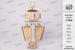 3D Halloween Lantern Laser Cut. Halloween Lamp SVG Product Image 5