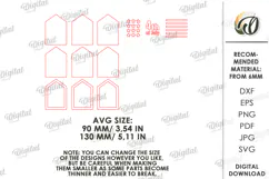 4th Of July House Laser Cut. Patriotic Stand Decor SVG Product Image 2