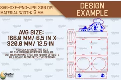 Dog Food Bowl Stand Laser Cut. Pet Bowl Stand SVG Product Image 3