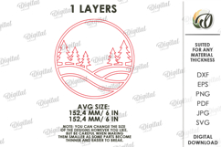 Nature Wall Art Laser Cut. Nature Scene. Wall Decor SVG Product Image 2