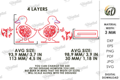 3D Easter Stand Decoration Laser Cut. Easter Duck SVG Product Image 2