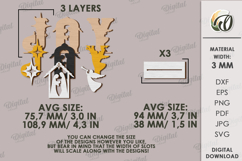 Decorative stand word Laser Cut. Christmas Decor SVG Product Image 2