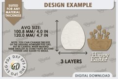 Decorative Easter Egg Laser Cut. 3D Egg. Easter Decor SVG Product Image 2