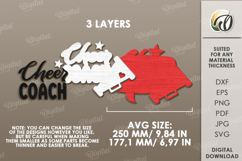 Layered Sport Sign Laser Cut. Sport Wall Decor SVG Product Image 2