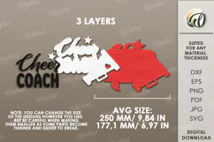 Layered Sport Sign Laser Cut. Sport Wall Decor SVG Product Image 2