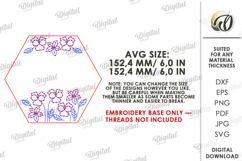 Floral Embroidery Sign Laser Cut. Embroidery Pattern SVG Product Image 2
