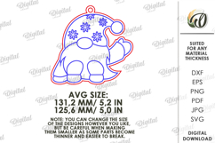 Paintable Christmas ornament Laser Cut. Christmas Decor SVG Product Image 2
