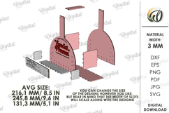 3D Gift Box Laser Cut. Boho SVG Product Image 2