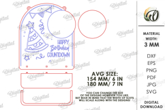 3D Happy Birthday Countdown Laser Cut. Children&#039;s SVG Product Image 2