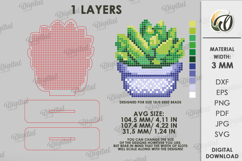 3D Bead Embroidery Stand Laser Cut. Beadwork SVG. Succulent Product Image 2