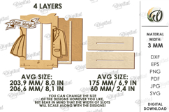 Personalized Wedding Frame Lasercut. Wooden Frame SVG Product Image 2