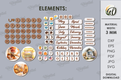 Perpetual Calendar Laser Cut .Wooden Calendar SVG Product Image 6