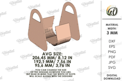 3D Mother's Day Bag Laser cut. Gift Bag SVG Product Image 2