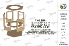 3D Summer fruit fly trap box Laser Cut. Case SVG Product Image 2