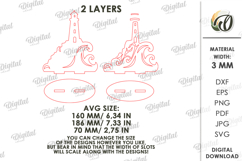 3D Summer Stand Laser Cut. Summer Standing Decor SVG Product Image 2