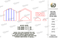 4th Of July House Laser Cut. Patriotic Stand Decor SVG Product Image 2