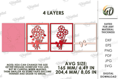 Valentine&#039;s Day Layered Wall Decor Laser Cut. Wall Decor SVG Product Image 2