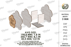 3D Mother's Day Gift Box Laser Cut. Present Box SVG Product Image 2