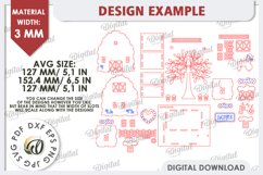 3D Valentine&#039;s House Laser Cut. Valentine Day Gifts SVG Product Image 3