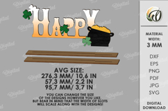 St Patrick's Day Word Stand Lasercut. Stand Decor. Happy SVG Product Image 2