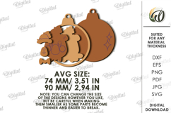 Christmas Layered Ornament Laser Cut . Christmas Decor SVG Product Image 2
