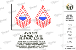 Boho Drop Earrings Laser Cut. Dangle Earrings SVG Product Image 2