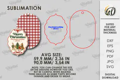 Vintage Christmas Gift Tag Laser Cut. Christmas SVG Product Image 2