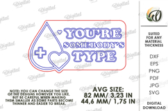 Blood Donor Badge Laser Cut. Blood Donation Badge SVG Product Image 2