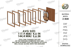 Valentine's Day Layered Mini SIgn Laser Cut. Stand Decor SVG Product Image 2