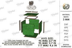 Christmas Decorative Gift Box Laser Cut. Christmas Box SVG Product Image 2