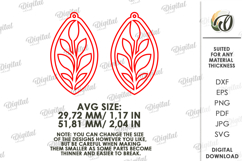 Dangle Earrings Laser Cut. Boho Dangle Earrings SVG Product Image 2