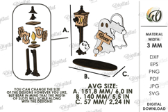 3D Halloween Stand Laser Cut. Halloween Standing Decor SVG Product Image 2
