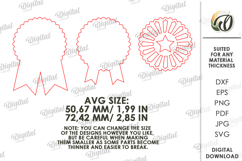 4th of July Tiered Tray Decor. Rosette SVG Product Image 2