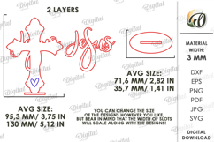 3D Christian Cross Laser Cut. Christian Stand Decor SVG Product Image 2