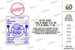 3D BBQ timer magnet Laser Cut. Daddy's barbeque SVG Product Image 2