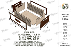 3D Home Organizer Laser Cut. Storage Box SVG Product Image 2