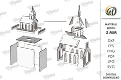 Christmas Village Light Stand Laser Cut. Christmas SVG Product Image 5