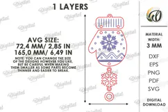 Christmas Tree Ornaments Laser Cut. Christmas Tree Decor SVG Product Image 2