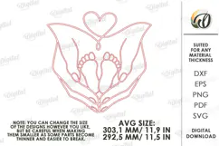 Mother’s Love Line Art Decor Laser Cut. Wall Decor SVG Product Image 2